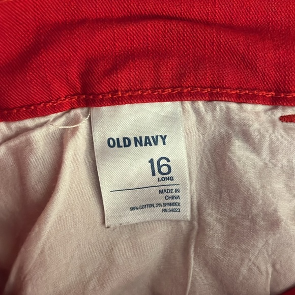 Old Navy Sweetheart Red Denim - Size 16 - Picture 3 of 5